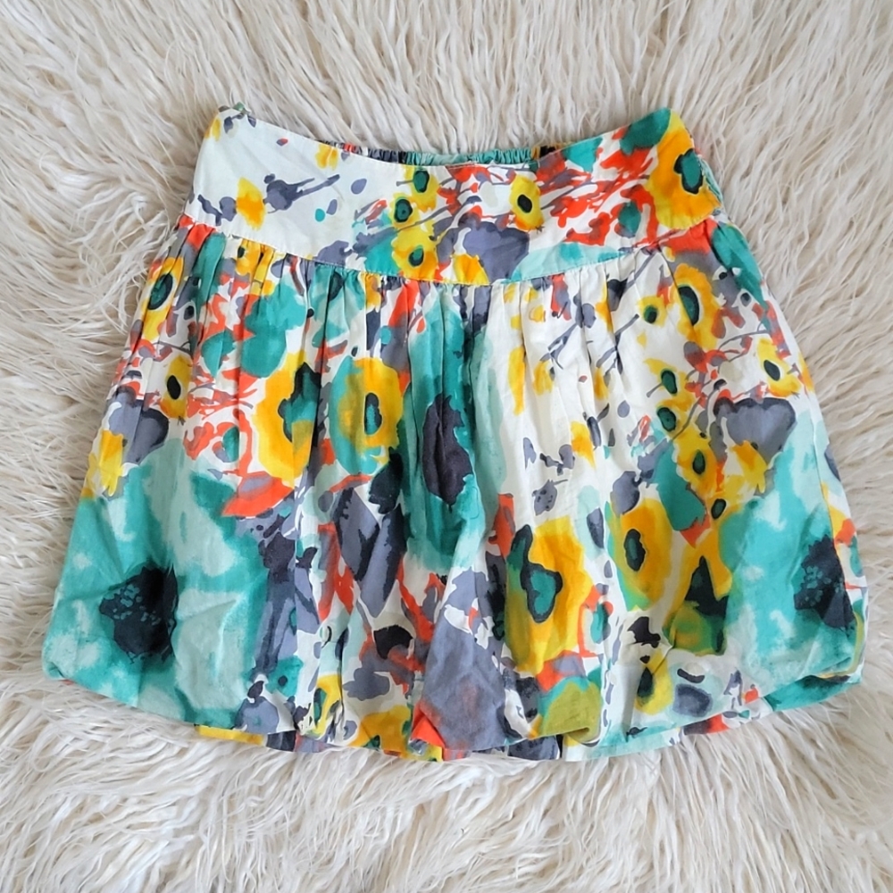 Floral balloon style A line skirt